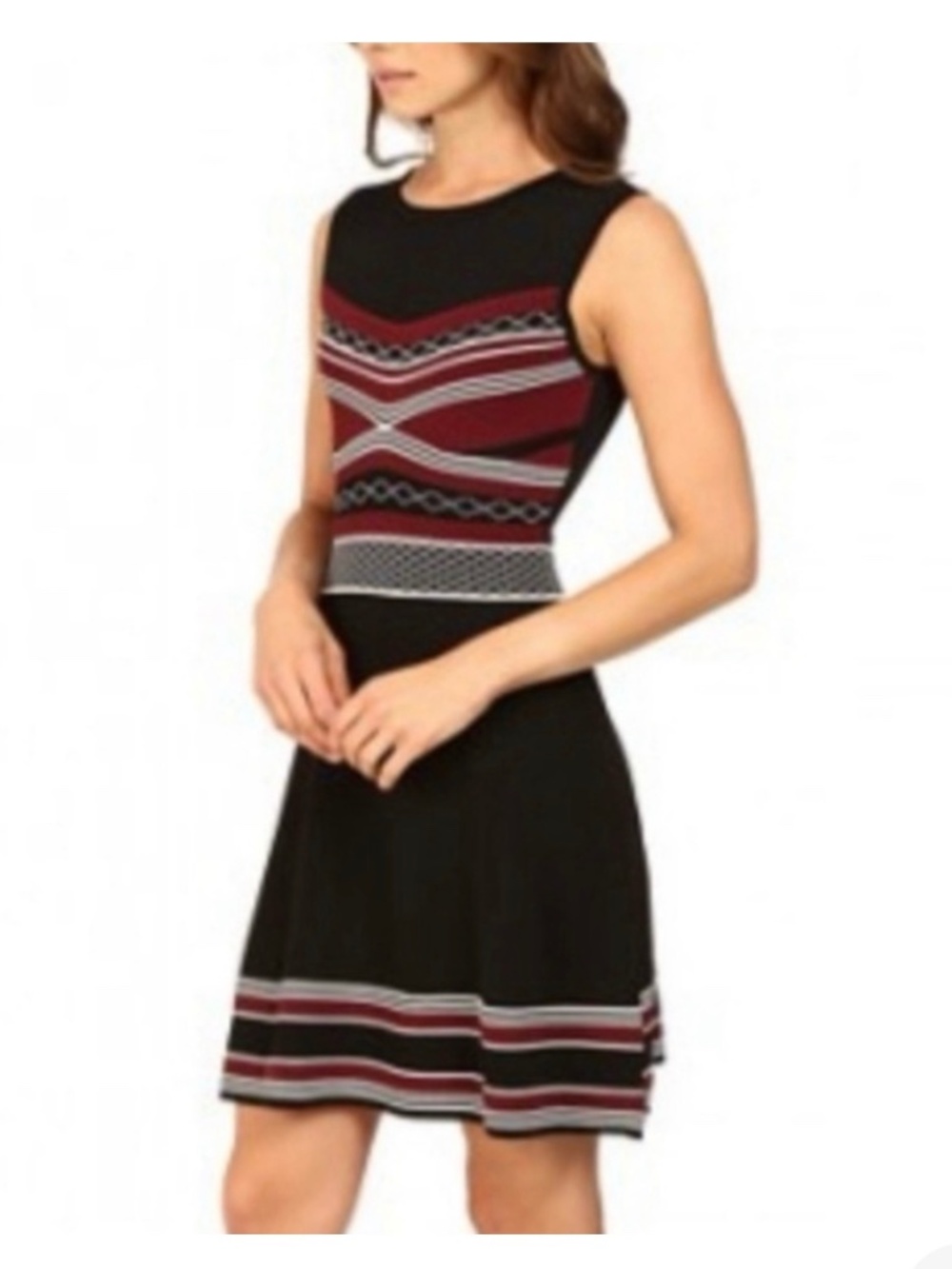 Shoshanna Fit and Flare Mini Knit Dress